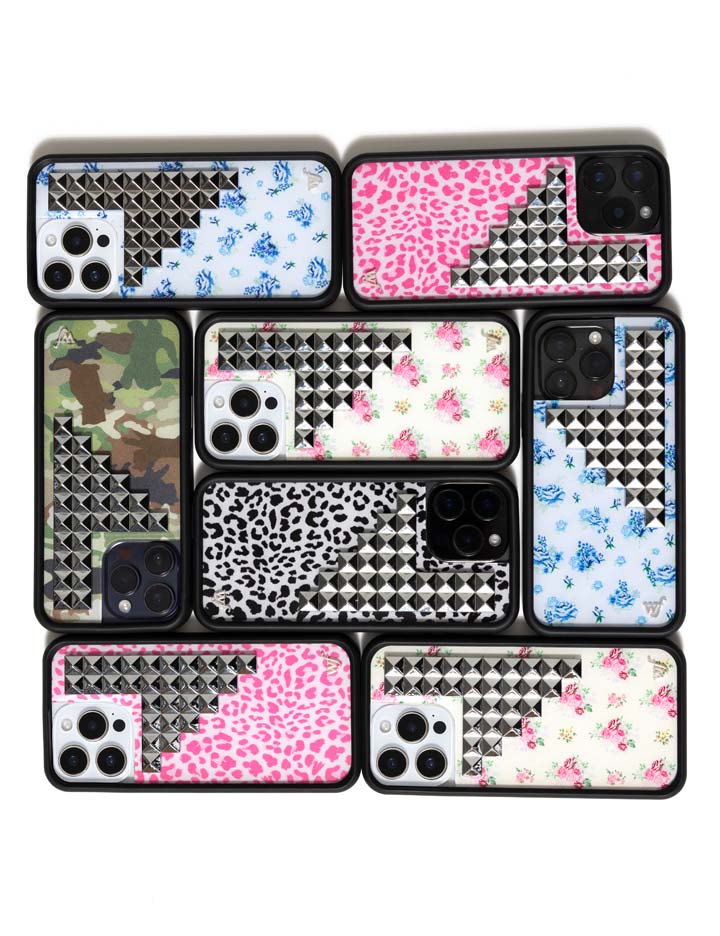 Forget Me Not Floral Stud iPhone Case