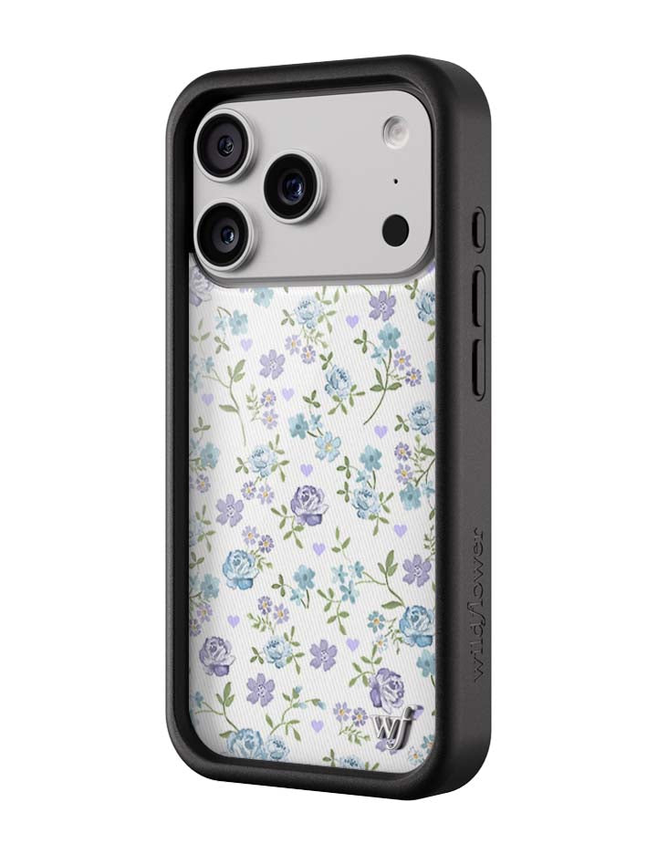 Lilac and Blue Floral iPhone Case