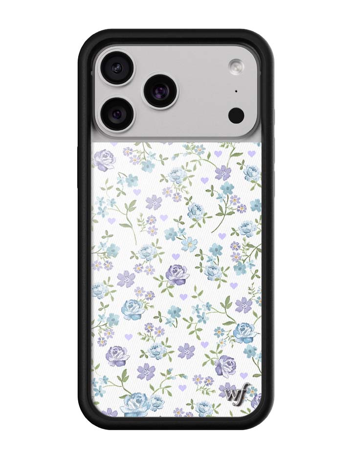 Lilac and Blue Floral iPhone Case