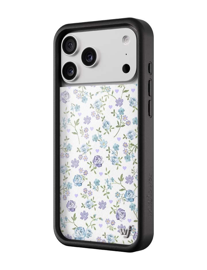 Lilac and Blue Floral iPhone Case