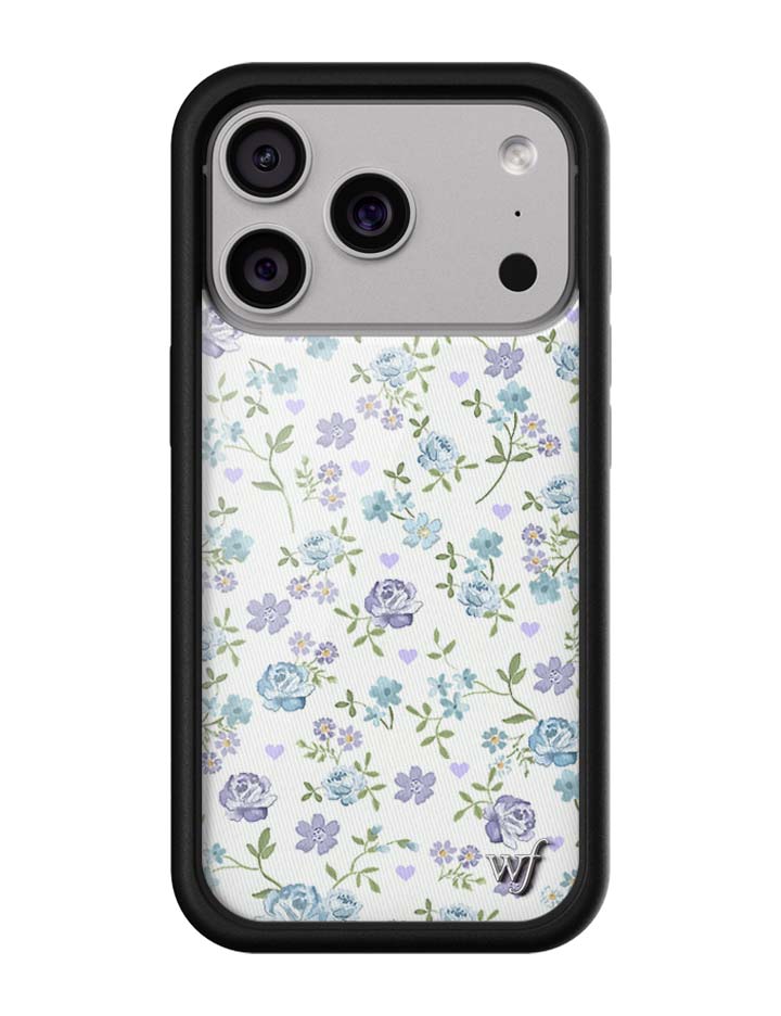 Lilac and Blue Floral iPhone Case