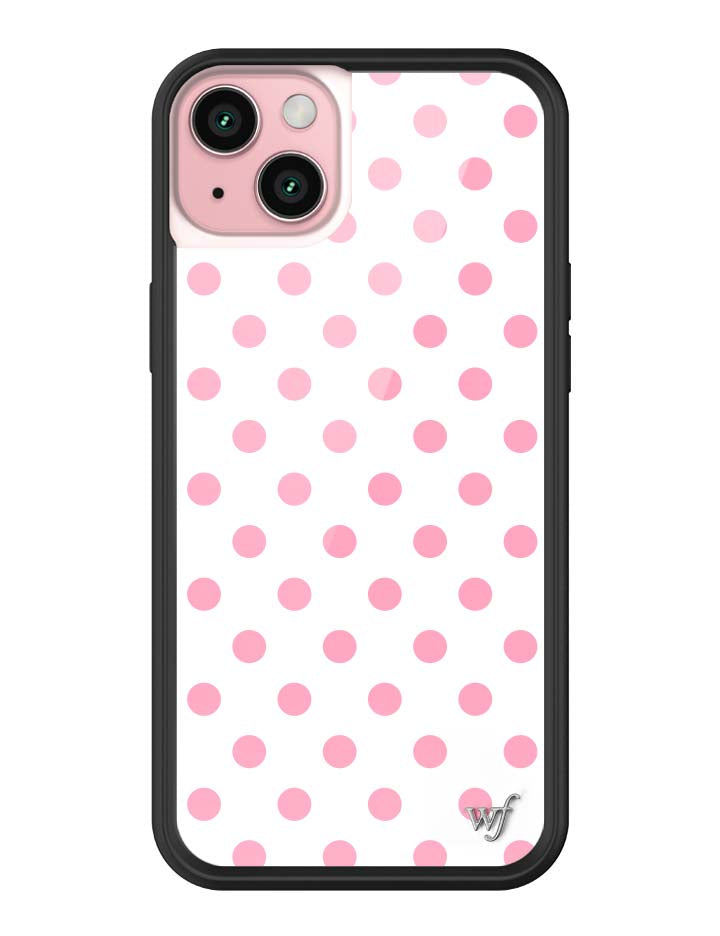Polka Dot | White and Pink iPhone Case