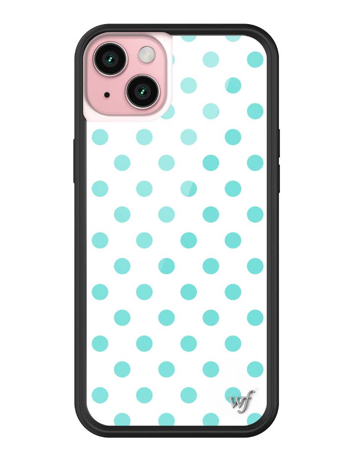 Polka Dot | White and Turquoise iPhone Case