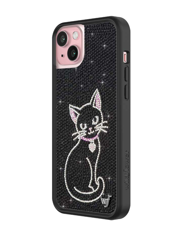 Rhinestone | Black Cat iPhone Case
