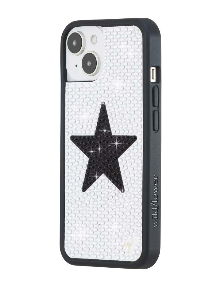 Rhinestone Star| White and Black iPhone Case