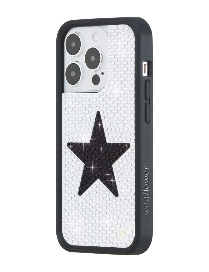 Rhinestone Star| White and Black iPhone Case