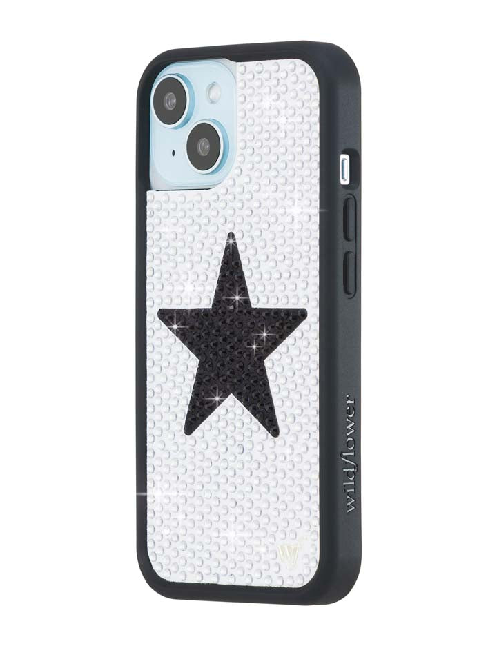 Rhinestone Star| White and Black iPhone Case