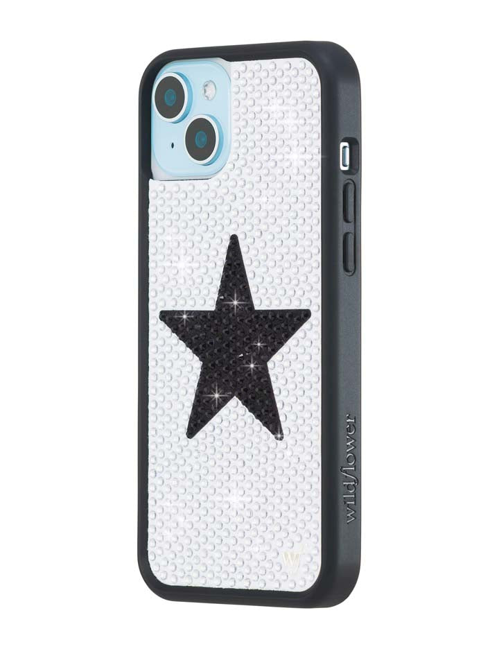 Rhinestone Star| White and Black iPhone Case