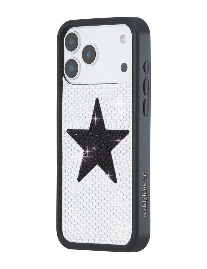 Rhinestone Star| White and Black iPhone Case