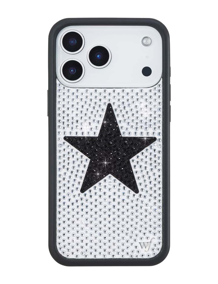 Rhinestone Star| White and Black iPhone Case